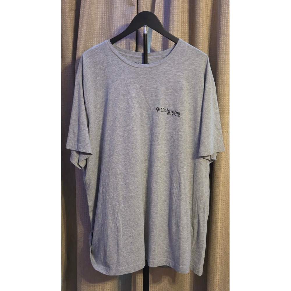 Columbia PFG Vintage Beach Jeep Graphic Short Sleeve T-Shirt Men's Size 2XL Gray